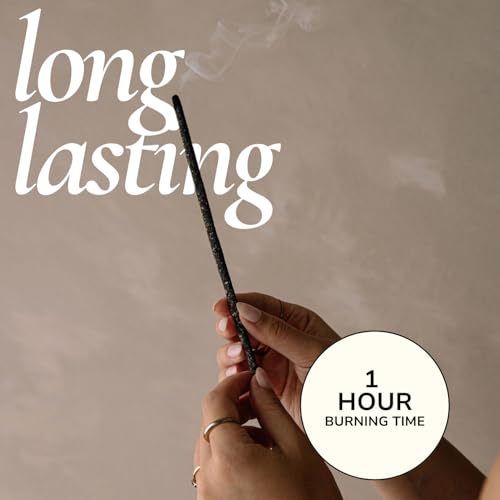 Ayurvedic Sandalwood Incense Sticks Natural - for Meditation Incense (24+ Smudge Sticks, 9 Inches) Thick Resin Natural Incense with Indian Sandalwood | Auspicious Spiritual Incense for Calming Self