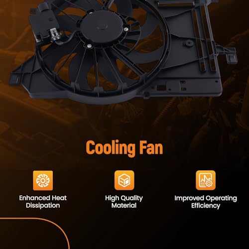 Image of maXpeedingrods Engine Cooling Fan Single Fan Fit for Ford Focus 2015 2016 2017 2018, 601610 CV6Z8C607L FO3115209 621-543