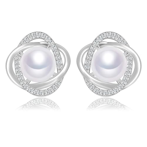 Handpicked Freshwater Cultured Stud Button Pearl Earrings