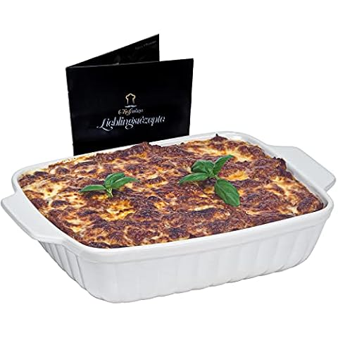 Chefarone Auflaufform Keramik groß - Lasagne Auflaufform hoch zum Backen Cover