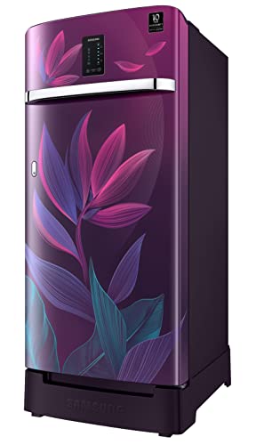 Image of Samsung 189L 5 Star Inverter Direct-Cool Single Door Digi-Touch Refrigerator Appliance (RR21C2F259R /HL,Paradise Bloom Purple) Base Stand Drawer