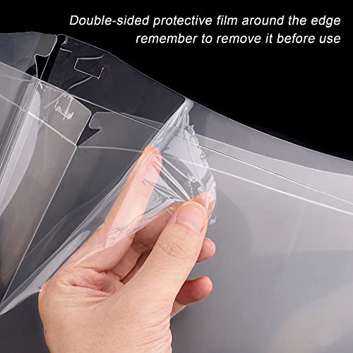 Hileyu Transparent Cake Box Plastic Gift Box with Lids Double Layer Cake Box Transparent Cube Box with Ribbon Base Bakery Packaging Box for Dessert 6 Inch