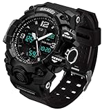 MJSCPHBJK Men's Watches Sports Outdoor Waterproof Military Tactical Watch Date Multi Function LED Alarm Stopwatch Watches for Men