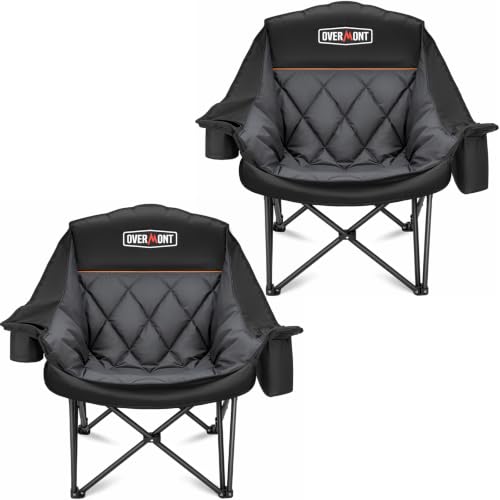 Overmont Oversized XL Camping Chair for Adults - 2 Packs...