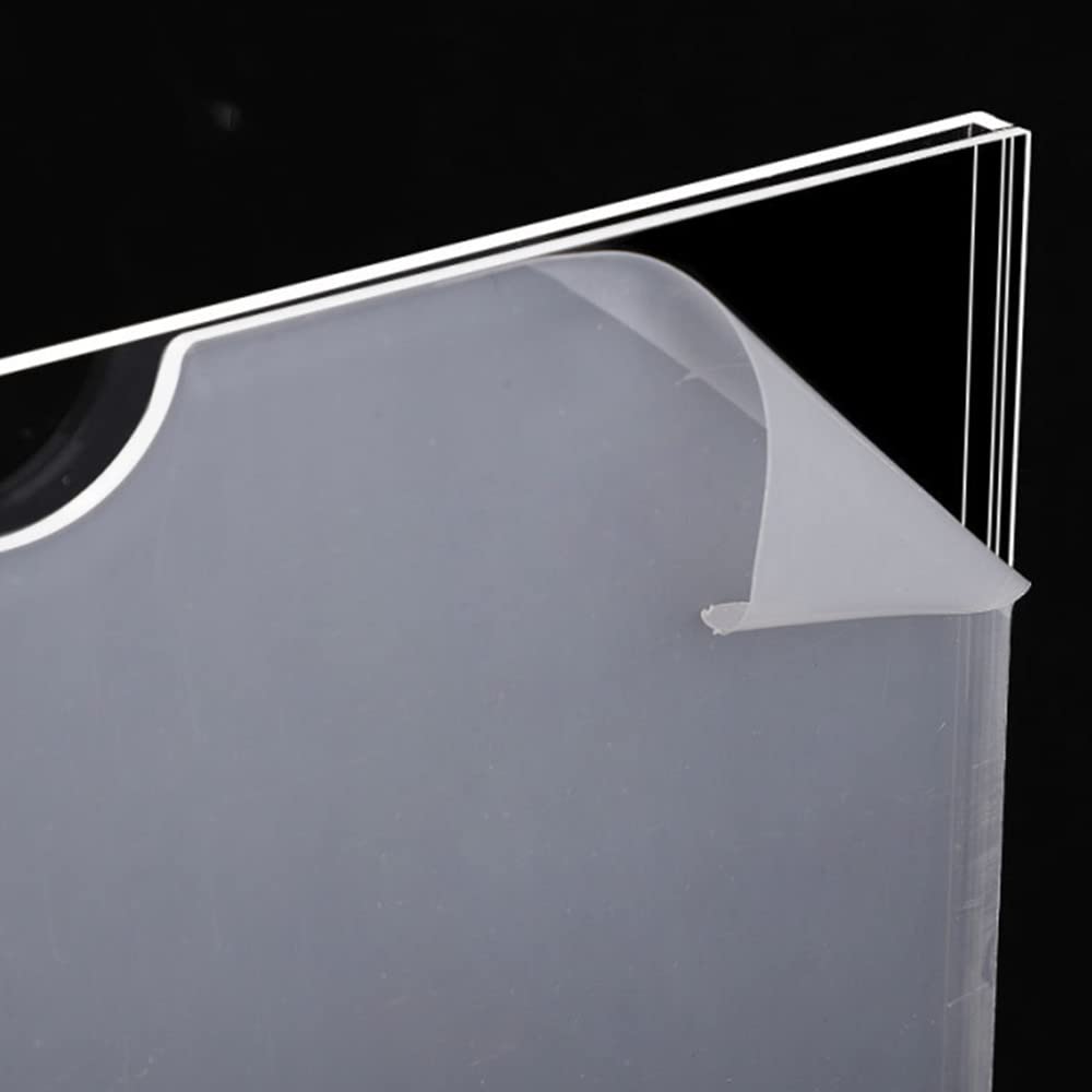 6 PCS Soporte de Pared, A5 Soporte para carteles de acrílico transparente con cinta adhesiva, soporte de exhibición de póster de pared de plexiglás, soportes adhesivos para pósteres