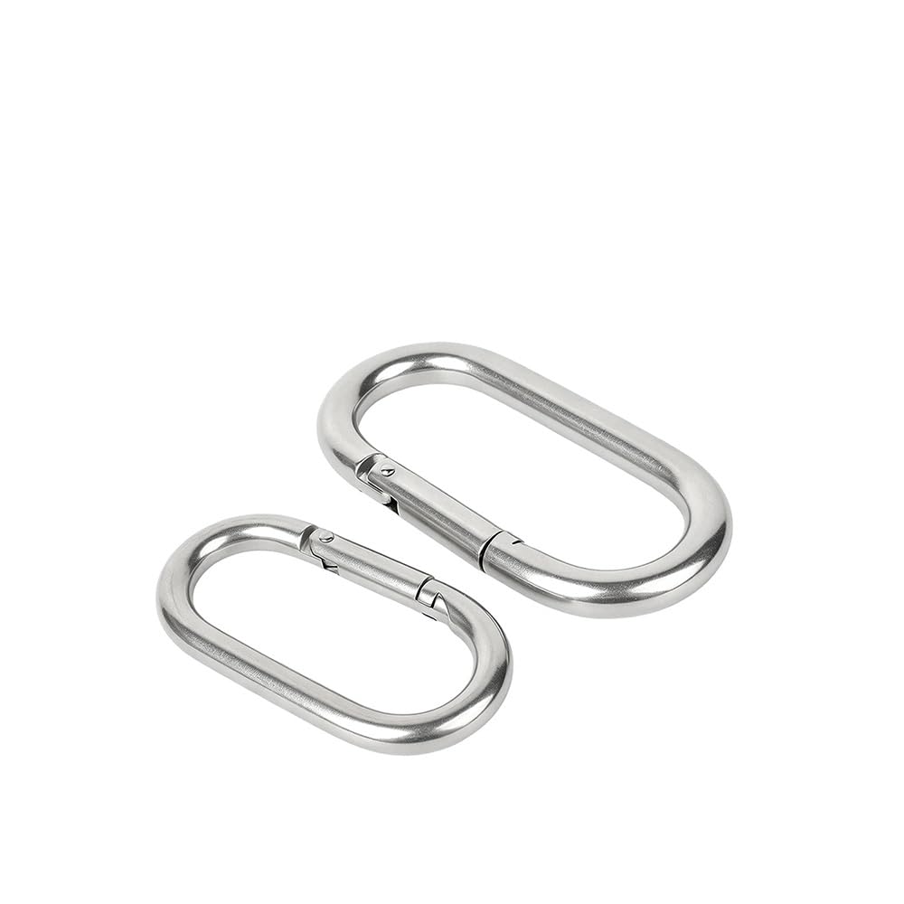 Owalne Karabińczyki Sprężynowe Ze Stali Nierdzewnej, Rozmiary 5×50–10×100mm W Wielopakach, Uniwersalne Akcesoria Do Pasków Plecaków, Breloków Oraz Obroży Dla Psów