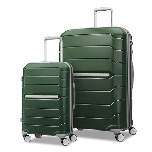 Image of Samsonite Freeform Hardside Expandable with Double Spinner Wheels, Pine Green, 2-Piece Set (Carry-on /Large), Freeform Hardside Expandable With Double Spinner Wheels
