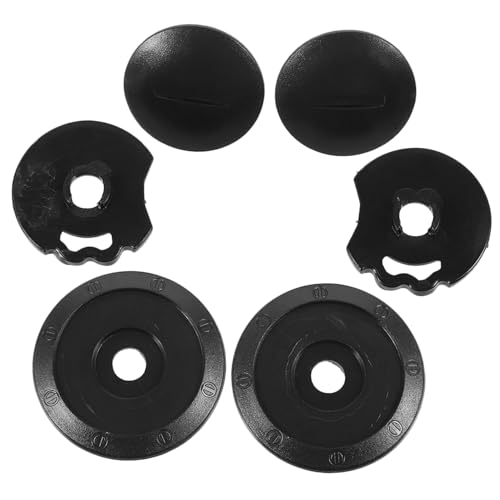 Base de mecanismo para visera de casco moto STOBAZA kit de 6 piezas negro de PC
