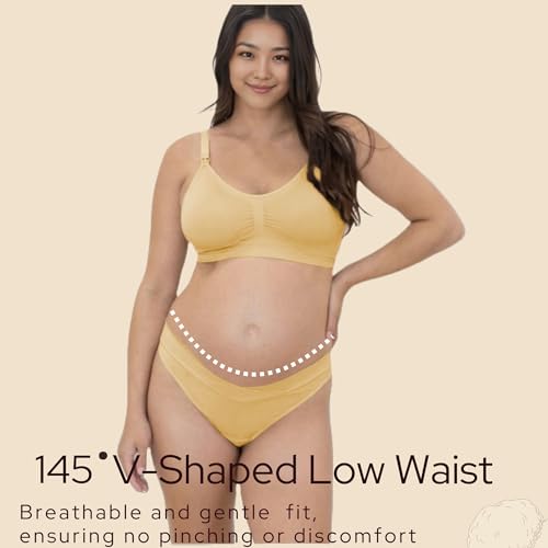 Image of FASHIOSPICE Comfy Maternity Panties| Low Waist V Shape Design Hipster| Super Comfortable Even After C-Section Delivery of Pregnant Women| Pure Cotton