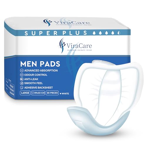 Super Plus Incontinence Pads for Men, 29x23 cm, Pack of 20
