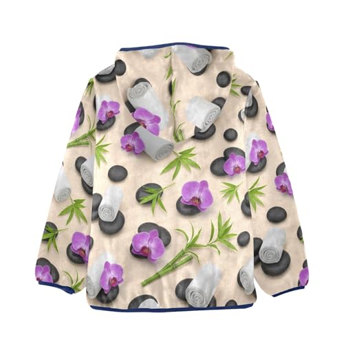 CHIFIGNO Black Spa Stones Boy Thick Comfy Fleece Outerwear Jackets with Polar Fleece Lining 3T2