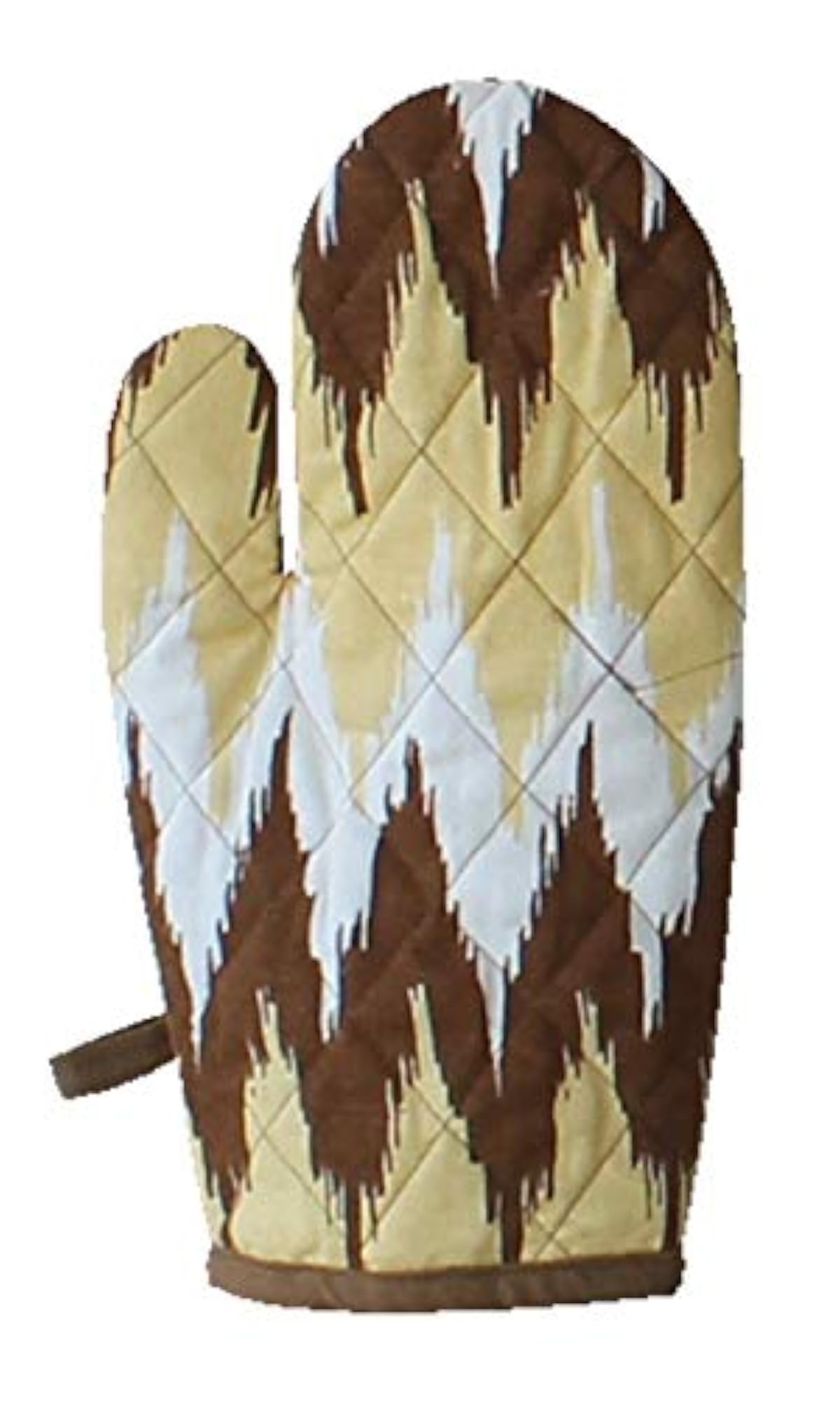 Cotton Beige-Brown Ternion Apron Set, Pack of 4