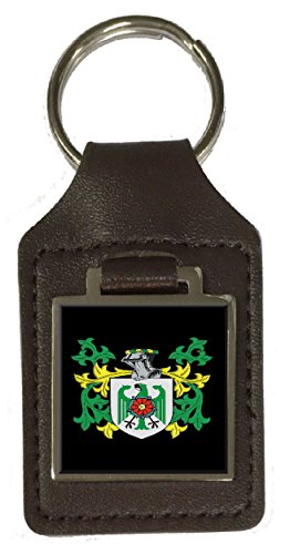 Porte-clés en cuir pour organiser vos clés avec le blason Mulcair marron