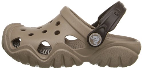 CROCS Swiftwater Clog K - Mushroom/Espresso - J1 , 202607-13B-J1, Kids Unisex , Mushroom/Espresso ,