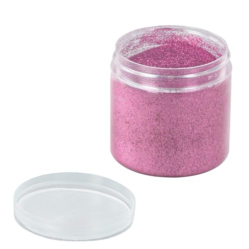 Rosa Fino con Purpurina, Polvo Metálico con Purpurina Fina de 100 g, Sparkling Fine Resin Glitter Powder, Purpurina en Polvo Iridiscente Metálica, 0,2mm Dorada Purpurina para Manualidades