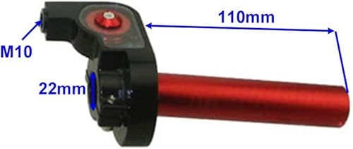 Miniatura 7 de TC-Motor Cable de acelerador giratorio con mango de aluminio de 14 de giro rojo para 50cc 70cc 90cc 110cc 125cc 140cc 150cc 160cc Pit Dirt Motor