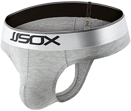 MuscleMate Hot Men's Thong Underwear, Men's Butt-Flaunting Thong Undie, Mens Underwear Showing of Bubble Butt (XL, Grey)