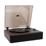 Eboxer Vintage Turntable Record Player, Wireless Bluetooth Turntable with Built in Speaker, Dynamic Magnetic Record Player for Home Living Room Decor (US Plug)