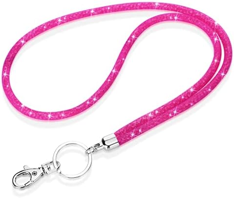 Hemobllo 3-Pack Bling Crystal Lanyard Keychains - Rhinestone Neck Strap For Keys, ID Badges, Cards & Phones