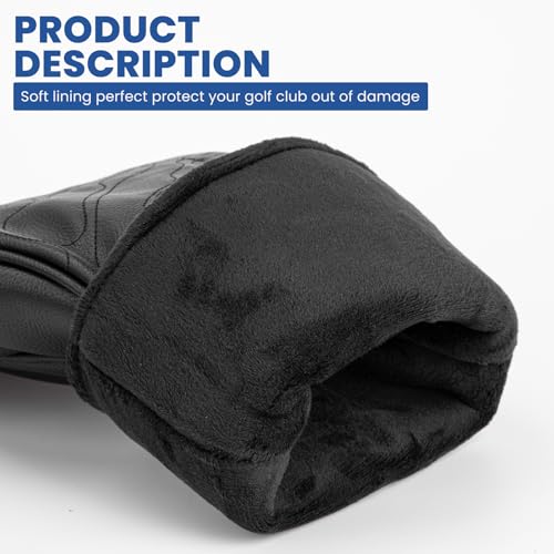 Aliennana 4pcs Leather Golf Covers