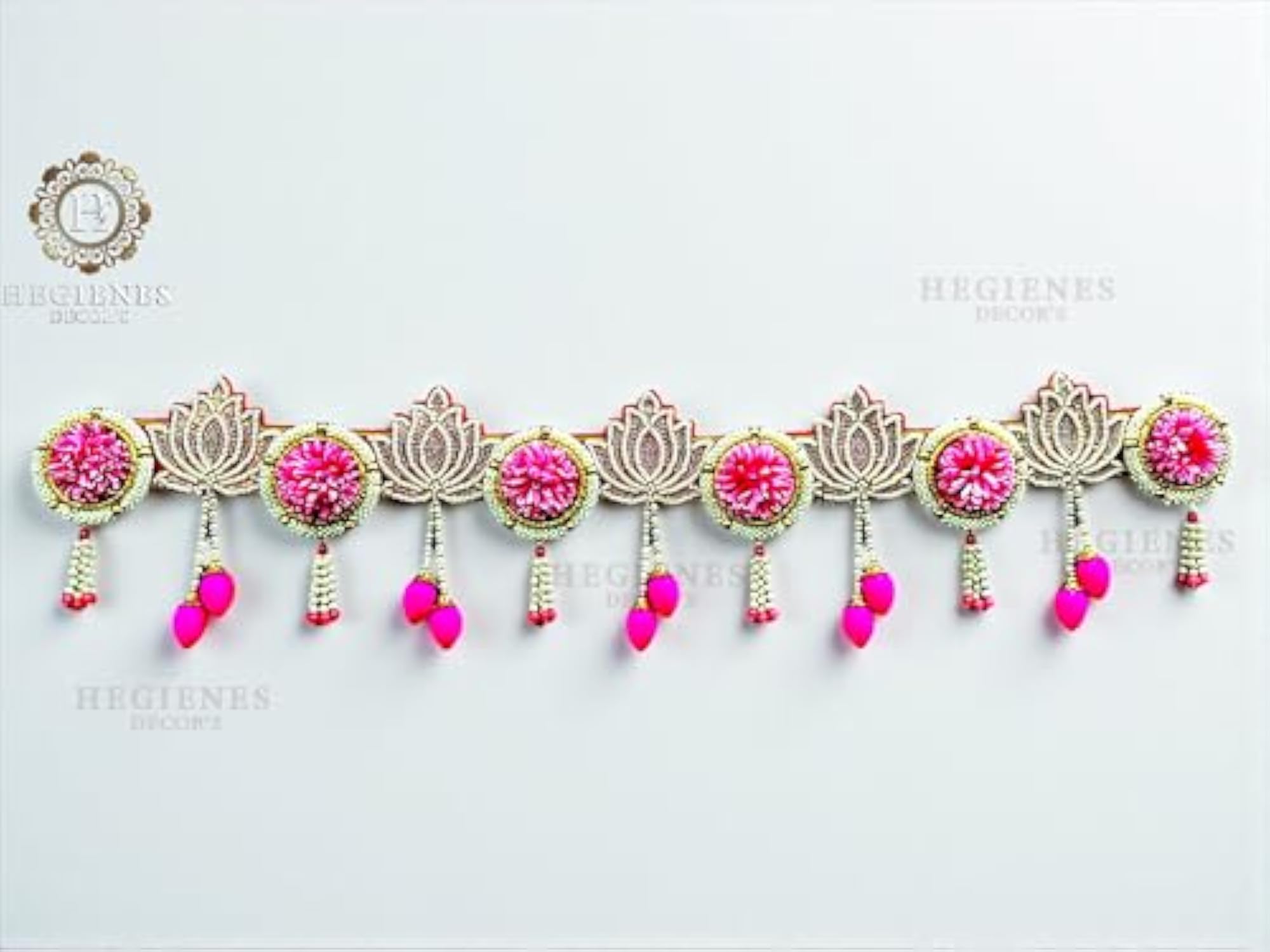 Traditional Pearl and Flower Door Hanging Toran
