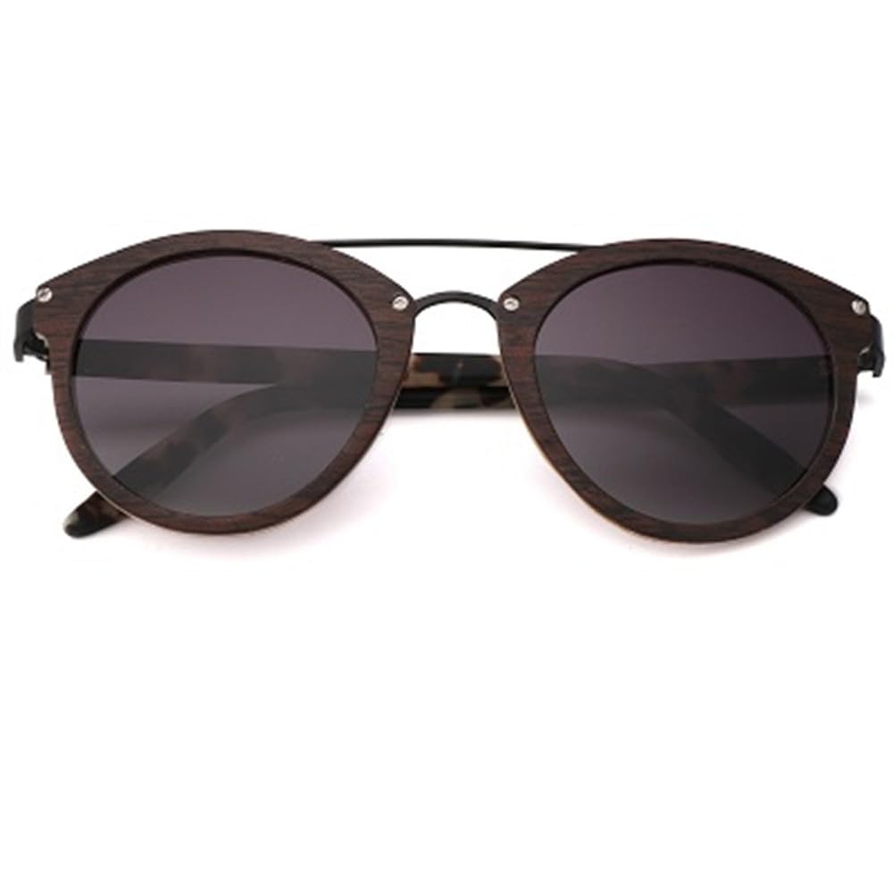 Occhiali da sole in legno, occhiali polarizzati per donna e uomo, UV400, occhiali da sole vintage alla moda per donna, occhiali da sole per esterni