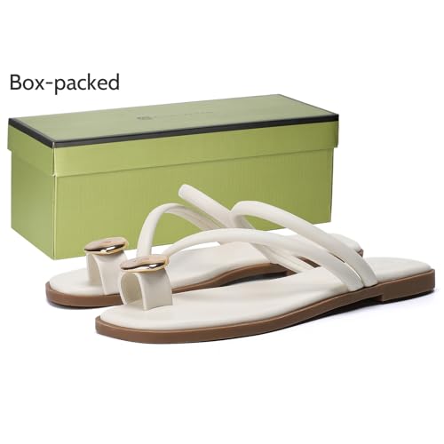 Stratuxx Kaze Women's Toe Ring Flat Sandals Open Toe Loop Dressy Thong - image 9