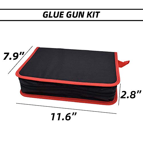 Full Size Glue Gun Kit, 150W High Power with 3 Copper Nozzles Temperature Adjustable Repair Craft Tool Professional Melting Hot Glue Gun DIY Thermo Tool Include 10Pcs Glue Sticks & 3Pcs Finger Tips - Thumbnail 2