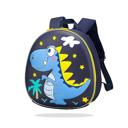 BEMBIKA Kindergarten Cute Cartoon Kids School Bag – Toddler Preschool Plush Backpack, Casual Travel Bag for Boys and Girls – (4–7 Years | Dino Black)