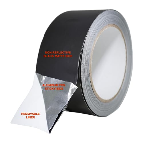 Ruban adhésif acrylique T.r.u. alu noir mat anti-reflet pour éliminer les éclats lumineux