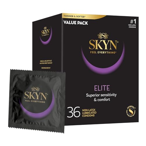 SKYN Elite – 36 Count – Ultra-Thin, Lubricated Latex-Free Condoms