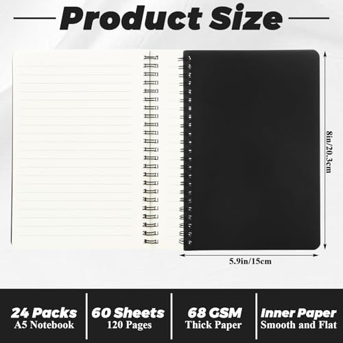 Notebook journal ligné hardcover avec spirale pour projets professionnels - 2