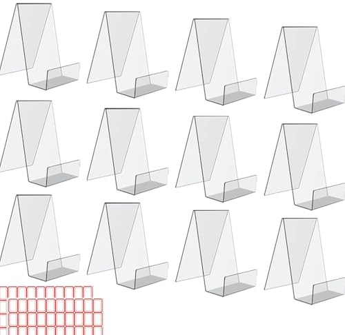 12 Pack Clear Book Display Stand