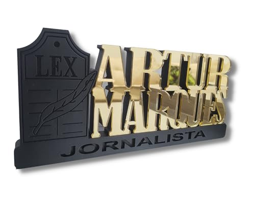 Placa personalizada da profissão jornalista
