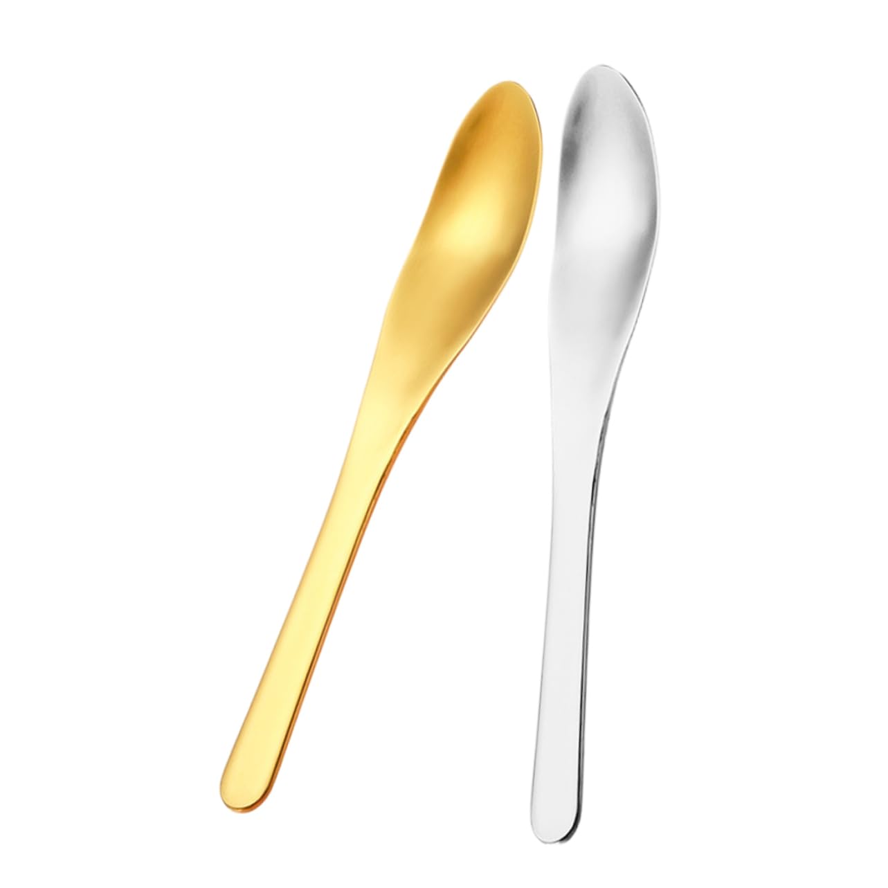 FUNOMOCYA 2pcs Stainless Steel Coffee Spoons for Coffee Bar Fruit Spoon Metal Spoons Wear-resistant Cake Spoon