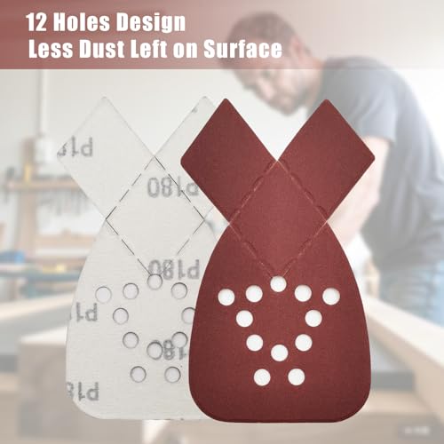 Triangular Sandpaper Mice 95 x 135 mm Pack of 50 for Black & Decker Abrasive Mice (Mixed Grit) - Image 4