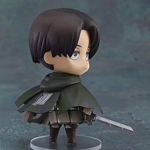 Njkdvt Attack On Titan：levi Ackerman 3.9" Changeable Face Pvc Action Figure Statues Figurine Collection Birthday Gifts，Multiple Colors #TOP2