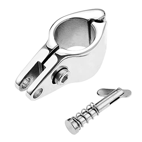 Redsnake Yacht Sailing Boat Railing Marine Grade 7/8" 22Mm Hinged Jaw Slide With Boat Pin & Cam Clamp Pipe Clamp Bimini Top Hardware (7/8" 22Cm X 1Pair) #TOP1