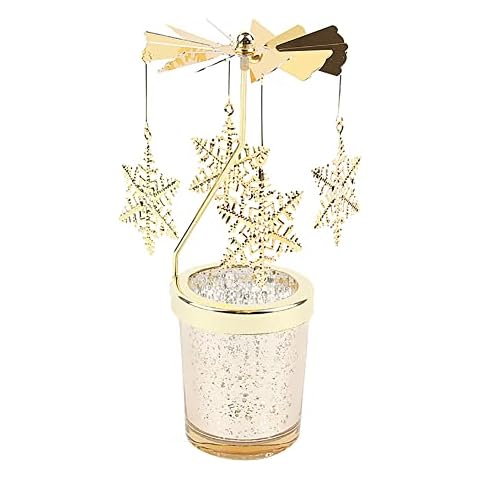 Gold Rotating Candle Holder for Decoration Cover