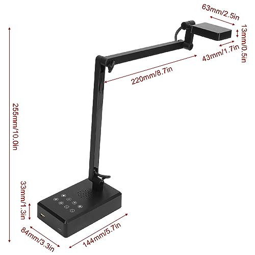 Kamera Dokumentacyjna USB z Wizualizerem 4K, Kamera Internetowa USB z Wizualizerem 4K 16 MP Ultra HD, Tryby Podwójnego Ustawiania Ostrości, Regulacja Jasności, Wizualizator do