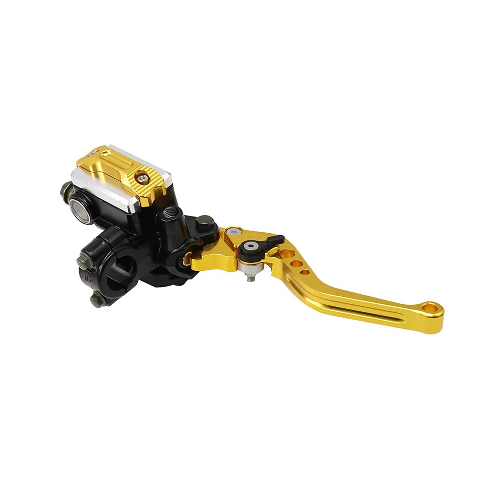 LUOKEKE Brake Clutch Levers Brake Clutch Pump Master Cylinder Motorcycle Lever Handlebar Hydraulic 22mm(Gold Right)