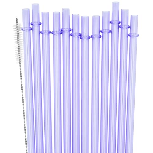 SUNDEE Lot de 12 pailles réutilisables en plastique pour bocaux Mason, gobelets, longues pailles incassables, sans BPA et respectueuses de l'environnement,...
