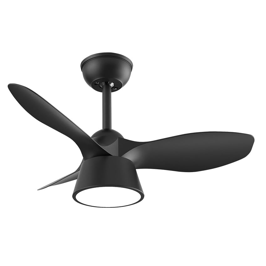 Ventilateur noir 3 pales LED 36W 2680lm à intensité ajustable