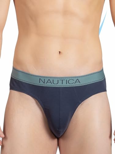 Image of Nautica Men's Cotton Blend Classic Solid Briefs