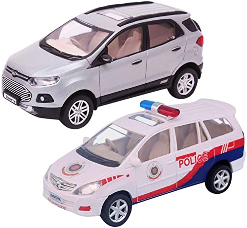 Image of Centy Toys Plastic Pull Back Car, 1 Pull Back Car, Multicolour&Centy Toys Plastic Pull Back Police Car, Maroon, Kid