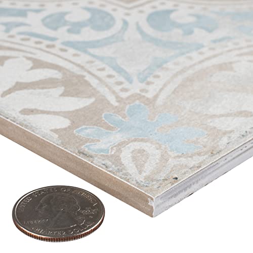 Somertile Barcelona Decor Montjuic 5.75" X 5.75" Porcelain Floor And Wall Tile #TOP5