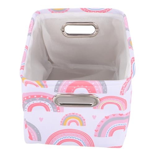 Healeved 虹色収納バスケット 子供用おもちゃ収納ボックス 中型ブックバス