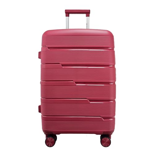 Mala de Viagem Média 23kg em Polipropileno Cadeado TSA Rodas 360 Gladiador P2M (Cereja)