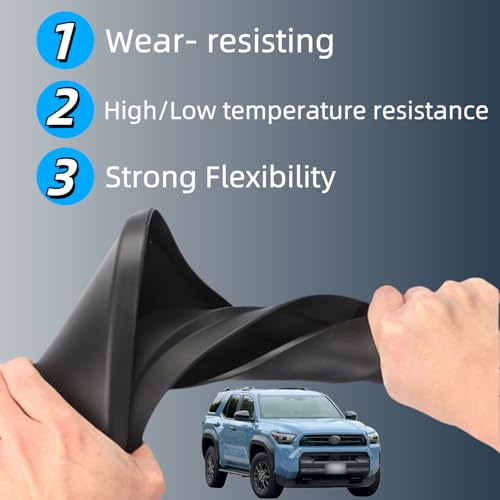Image of No Drill Mud Flaps Splash Guards Compatible with Toyota 4Runner 2025-2026(Not Fit TRD Pro Trailhunter)，OEM Style Textured Black Custom Fit All Weather Exterior Accessories(4PCS)