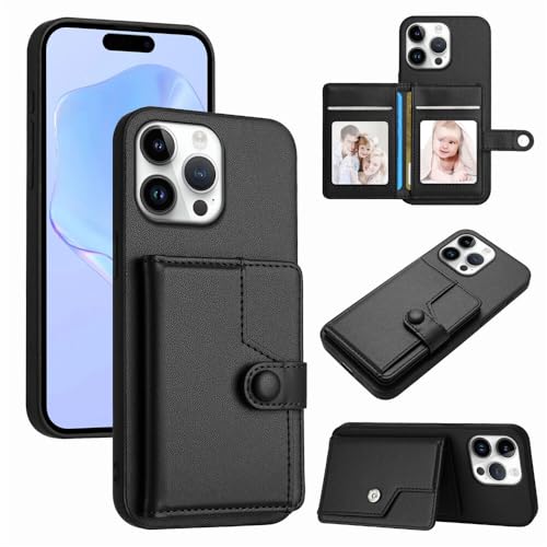 Étui portefeuille pour iPhone 12 Pro noir idéal pour voyager léger